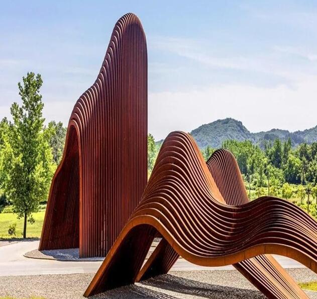 东郊镇锈钢板造型